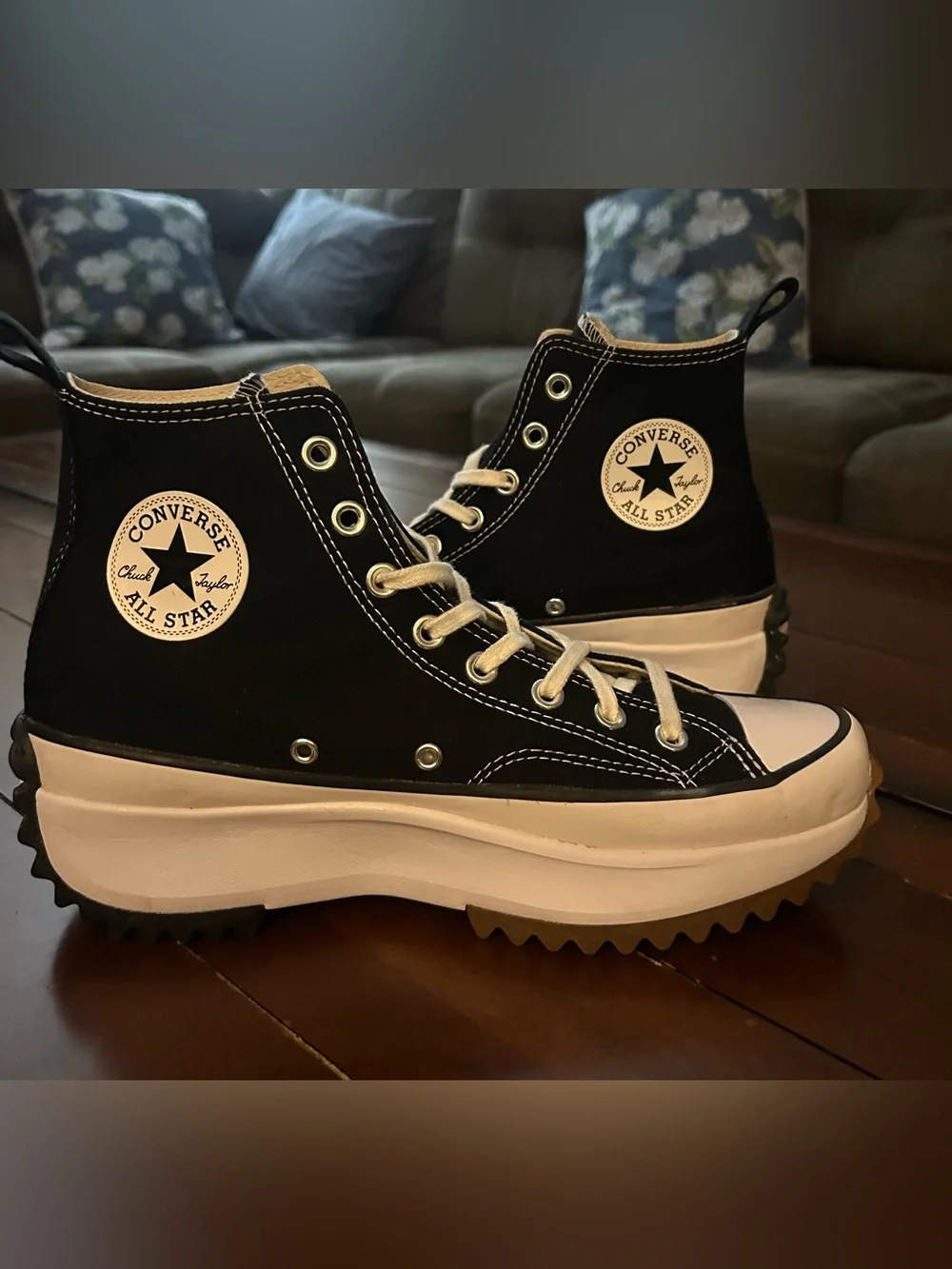 Converse Run Star Hike Platform High-Tops Black canvas